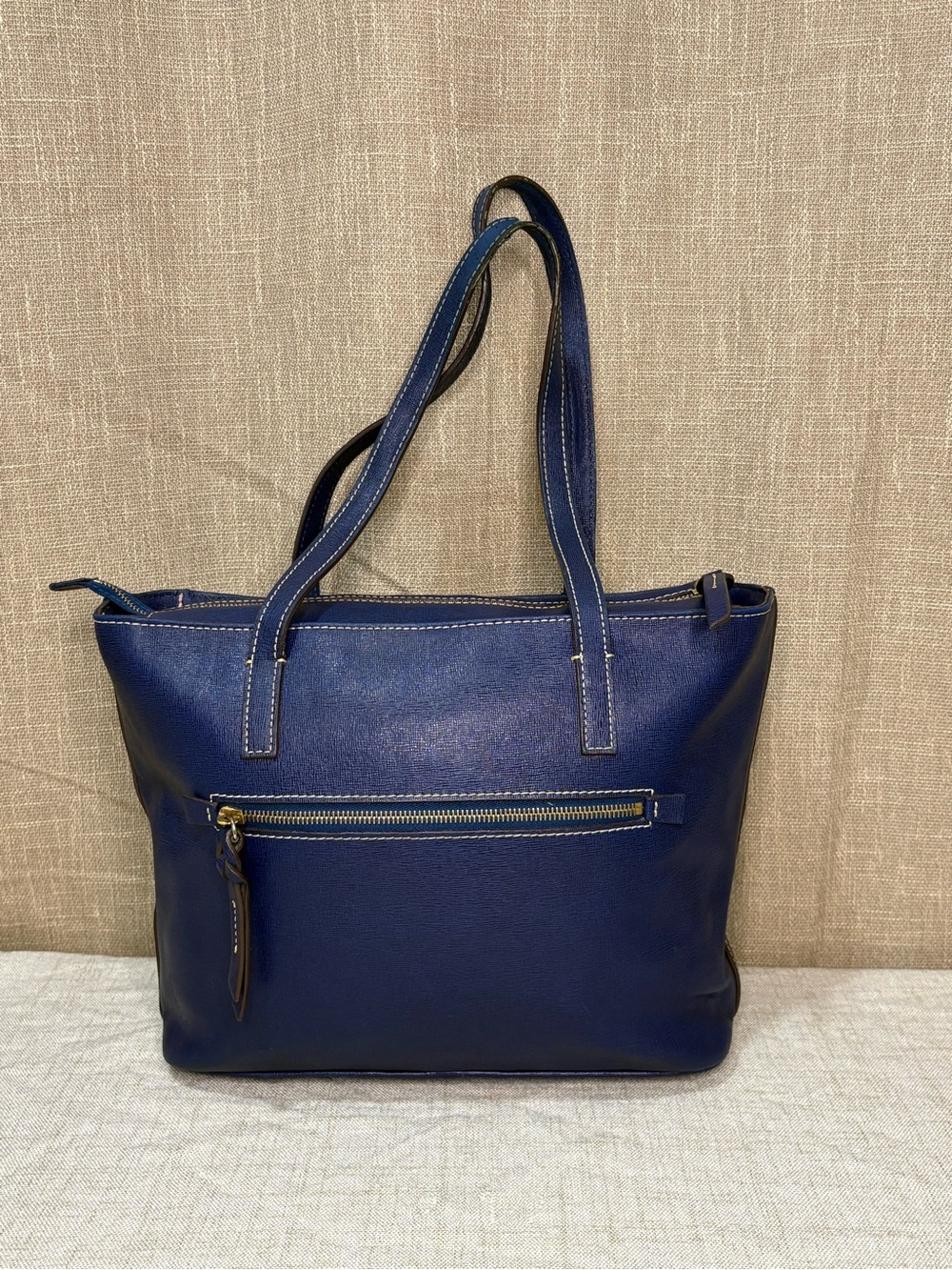 Dooney & Bourke Saffiano Charleston Tote Navy - Picture 2 of 9